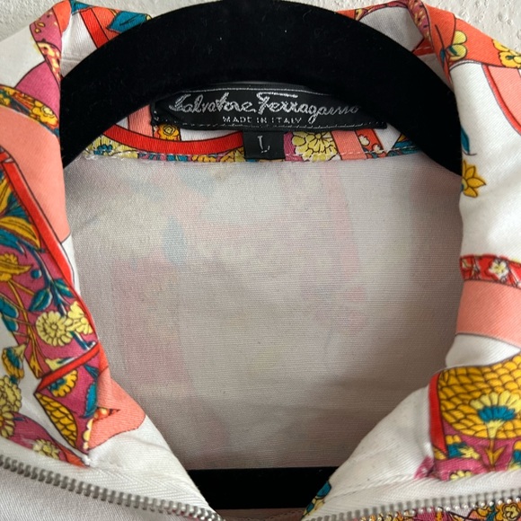 Salvatore Ferragamo white and orange jacket with a zipper - Picture 6 of 11